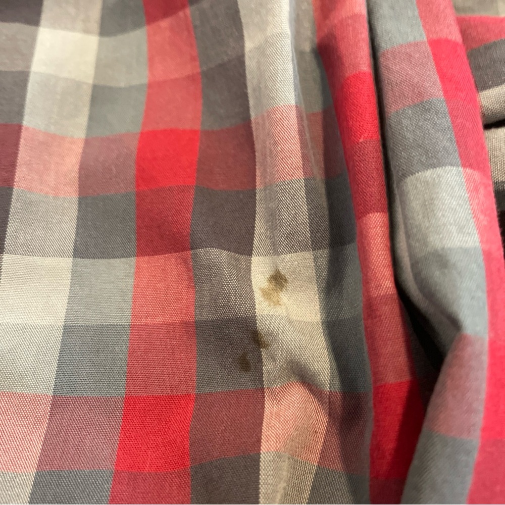 Wrangler Shirt Mens 2XL XXL Red Gray Check Pearl Snap Long Sleeve Cowboy Western - Picture 10 of 13
